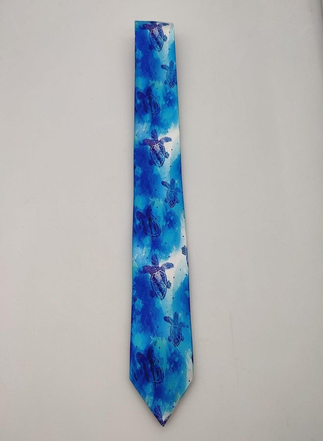 Giinly Hawaiian Sea Turtle Beach Mens Ties Funny Long Neckties For Men Big And Tall, 61'' Xl Neck Tie - Image 3